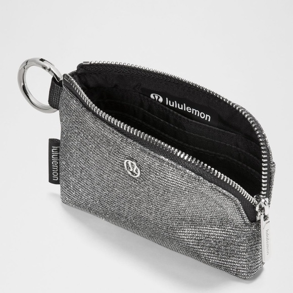 Lululemon Clippable card pouch - Glitter Silver MSRP $38 - Picture 5 of 6